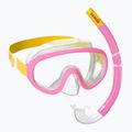 Детски комплект за шнорхелинг Mares Combo Jelly pink/yellow/clear