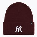 Зимна шапка 47 Brand MLB New York Yankees Haymaker dark maroon 