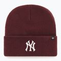 Зимна шапка 47 Brand MLB New York Yankees Haymaker dark maroon 