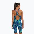 Дамски цял костюм за плуване TYR Thresher Open Back Hyperblitz blue/green 2