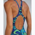 Дамски цял костюм за плуване TYR Thresher Open Back Hyperblitz blue/green 6