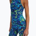 Дамски цял костюм за плуване TYR Thresher Open Back Hyperblitz blue/green 7