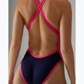 Дамски цял бански TYR Durafast Elite Wide Strap Openbackfit navy/pink 6