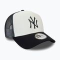 Шапка с козирка New Era Team Block Trucker NYY black/white