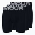 Мъжки боксерки Under Armour Charged Cotton 6 in 3 Pack черни UAR-1363617001