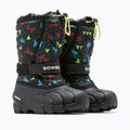 Sorel Flurry Print Boys черни/черни детски ботуши за сняг