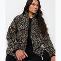Дамски суитшърт Sweaty Betty Plush Contrast Zip Up Fleece brown ink leopard print 4