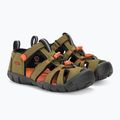 Детски сандали KEEN Seacamp II CNX dark olive/gold flame 4