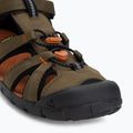 Юношески сандали KEEN Seacamp II CNX dark olive/gold flame 7