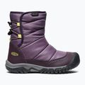 Младежки ботуши за сняг KEEN Puffrider WP black plum/daiquiri green 8