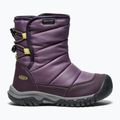 Детски ботуши за сняг KEEN Puffrider WP black plum/daiquiri green 8