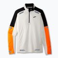 Мъжки суитшърт за бягане Brooks Run Visible 1/2 Zip 2.0 ecru/fluoro flash/black 9