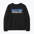 Дамска блуза с дълъг ръкав Patagonia P-6 Logo Responsibili-Tee black 4