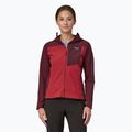 Дамско софтшел яке Patagonia R1 CrossStrata Hoody touring red