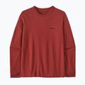 Дамска тениска за трекинг Patagonia P-6 Logo Responsibili-Tee LS burl red 5