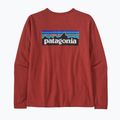 Дамска тениска за трекинг Patagonia P-6 Logo Responsibili-Tee LS burl red 6