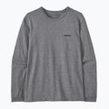 Дамска блуза с дълъг ръкав Patagonia P-6 Logo Responsibili-Tee gravel heather 3