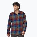 Мъжка риза Patagonia от органичен памук MW Fjord Flannel guides/superior blue