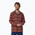 Мъжка риза Patagonia от органичен памук MW Fjord Flannel ice caps/burl red