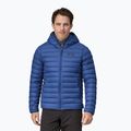 Мъжко пухено яке Patagonia Down Sweater Hoody passage blue