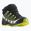 Детски ботуши за трекинг Salomon Xa Pro V8 Mid CSWP черни/дълбоко лишейно зелено/сигурно жълто