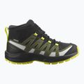 Детски ботуши за трекинг Salomon Xa Pro V8 Mid CSWP черни/дълбоко лишейно зелено/сигурно жълто 2