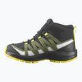 Детски ботуши за трекинг Salomon Xa Pro V8 Mid CSWP черни/дълбоко лишейно зелено/сигурно жълто 3
