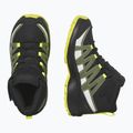 Детски ботуши за трекинг Salomon Xa Pro V8 Mid CSWP черни/дълбоко лишейно зелено/сигурно жълто 6