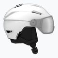 Ски каска Salomon Pioneer Visor S2 бяла/сребърна