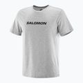 Мъжка тениска Salomon Logo Performance heather grey 3