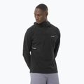 Мъжки потник за бягане Salomon Sense Aero Hybrid Half Zip Hooded deep black