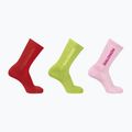 Чорапи Salomon Everyday Crew 3 чифта flame scarlet/dark citron
