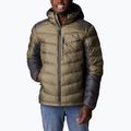 Columbia Labyrinth Loop Hooded stone green/shark мъжко пухено яке 4