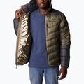 Columbia Labyrinth Loop Hooded stone green/shark мъжко пухено яке 5