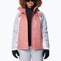 Дамско скиорско яке Columbia Snowy Summit Ins pink agave/white/cirrus grey dobby 4