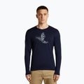Мъжка блуза с дълъг ръкав  icebreaker Merino 200 Oasis Crewe SkiingYeti midnight navy