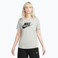 Дамска тениска Nike Sportswear Club Essentials Logo тъмно сиво, велурено/черно