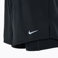 Дамски къси панталони за бягане Nike One Dri-FIT 2IN1 черни / светлоотразително сребърни 3