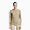 Дамска блуза с дълъг ръкав icebreaker Merino 200 Oasis Crewe Moss Bloom cumin/undyed/aop