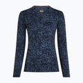 Дамска блуза с дълъг ръкав icebreaker Merino 200 Oasis Crewe Moss Bloom navy/dawn/aop 7