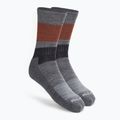 Smartwool Everyday Blocked Stripe Crew сиви чорапи за трекинг SW001940052