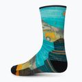 Smartwool Hike Light Cushion Great Excursion Print Crew чорапи за трекинг синьо/жълто SW001987150 2