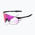 100% слънчеви очила Hypercraft SQ gloss black/photochromic purple mirror 7