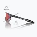 Слънчеви очила 100% Hypercraft SQ gloss light grey/rose gold mirror photochromic 2