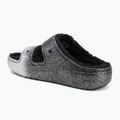 Crocs Classic Cozzzy Glitter Sandal black/silver джапанки 3