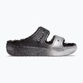 Crocs Classic Cozzzy Glitter Sandal black/silver джапанки 2