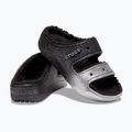 Crocs Classic Cozzzy Glitter Sandal black/silver джапанки 3