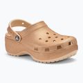 Дамски джапанки Crocs Classic Platform Glitter shitake 2