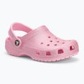 Crocs Classic Glitter Clog Детски джапанки розов туид с блясък 2
