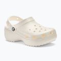 Дамски джапанки Crocs Classic Platform Glitter chalk 2